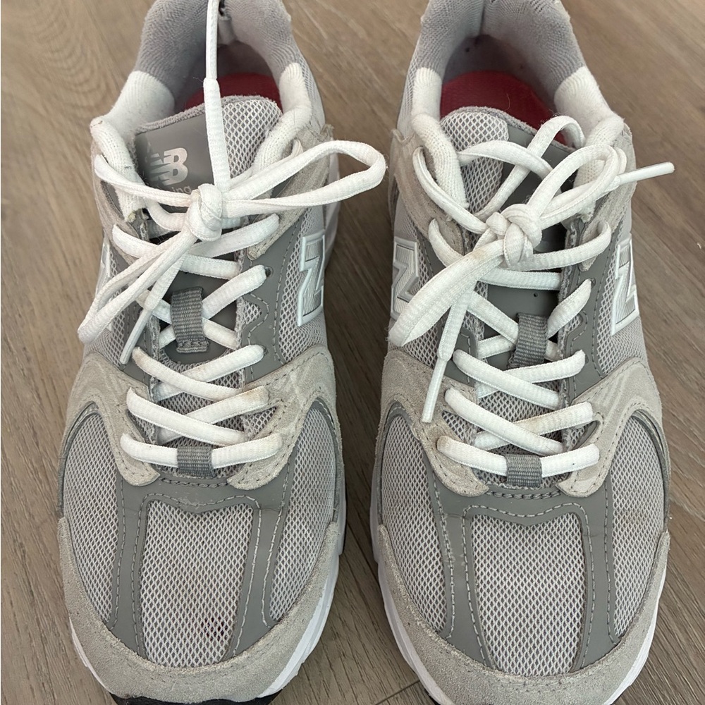 New Balance Grey & White 530 Mesh Suede Sneakers - Picture 3 of 6